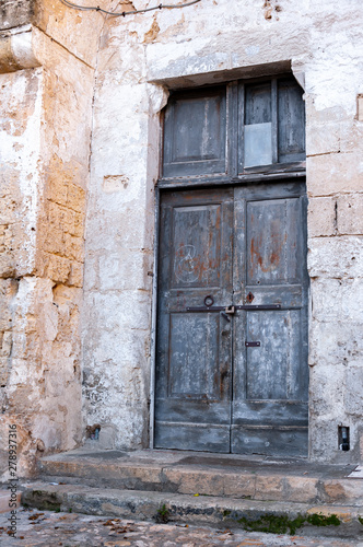 Matera, European Capital of Culture 2019. Basilicata, Italy. Detail of houses built on stones.