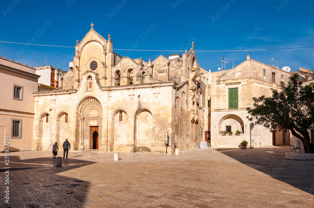 Matera, European Capital of Culture 2019. Basilicata, Italy, Church of San Giovanni Battista.