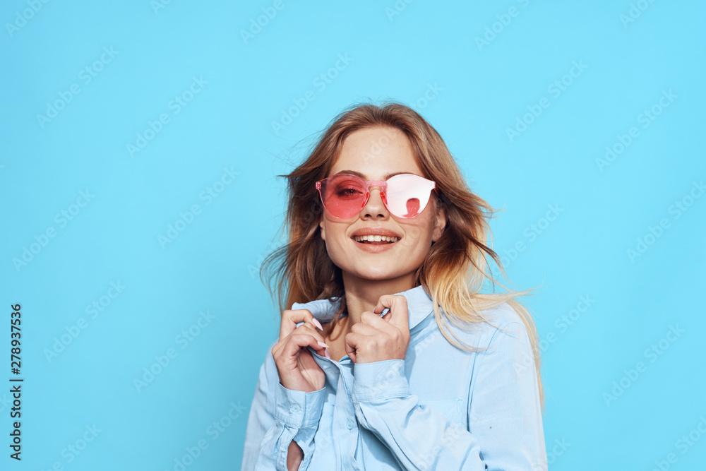 young woman in glasses