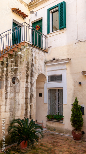 Fototapeta Naklejka Na Ścianę i Meble -  Matera, European Capital of Culture 2019. Basilicata, Italy. Detail of houses built on stones.