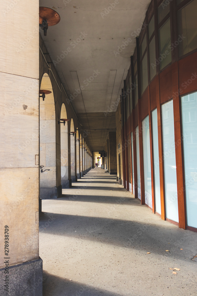 corridor in an old building