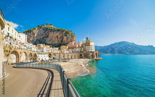 Small town Atrani on Amalfi Coast, province of Salerno, Campania region of Italy photo