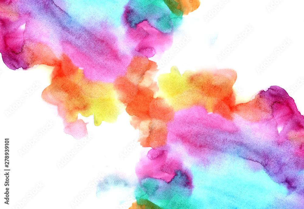 Rainbow,  watercolor background, texture, paper, abstract, color