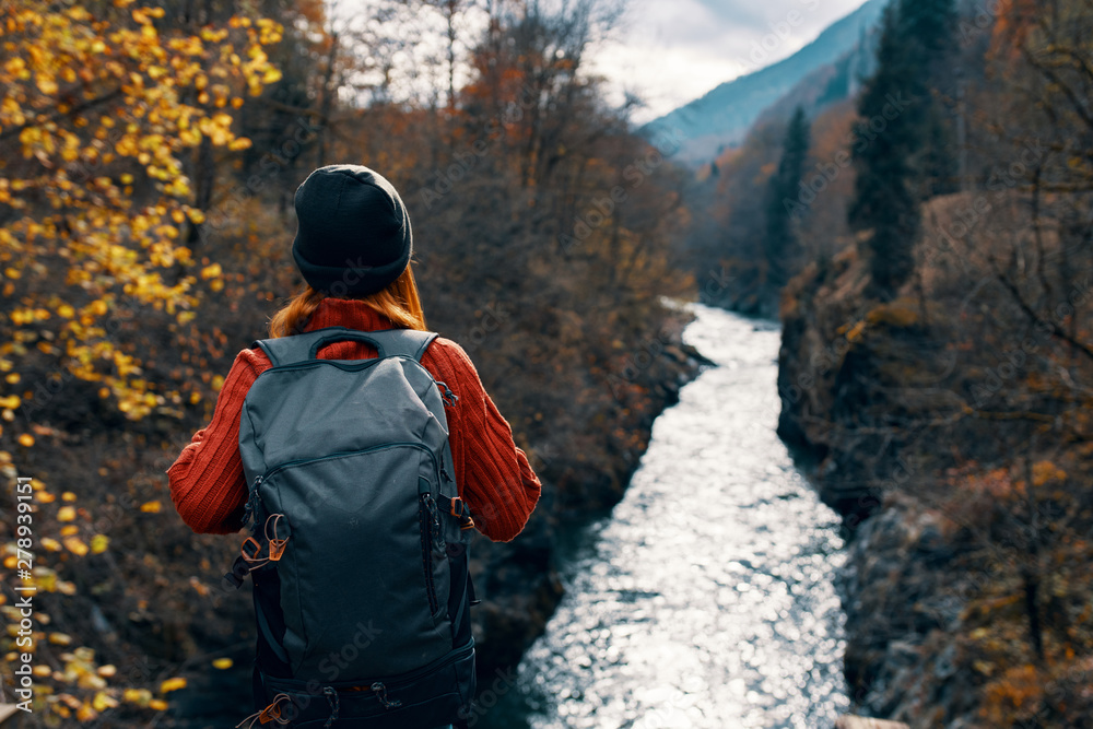 hiker in mountains