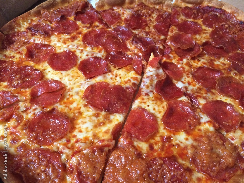 pizza with pepperoni and cheese pizza with pepperoni and cheese