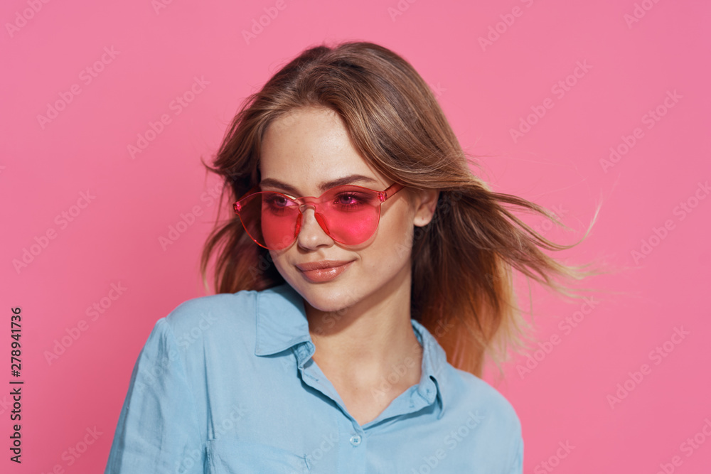portrait of a girl in glasses portrait of a girl in glasses