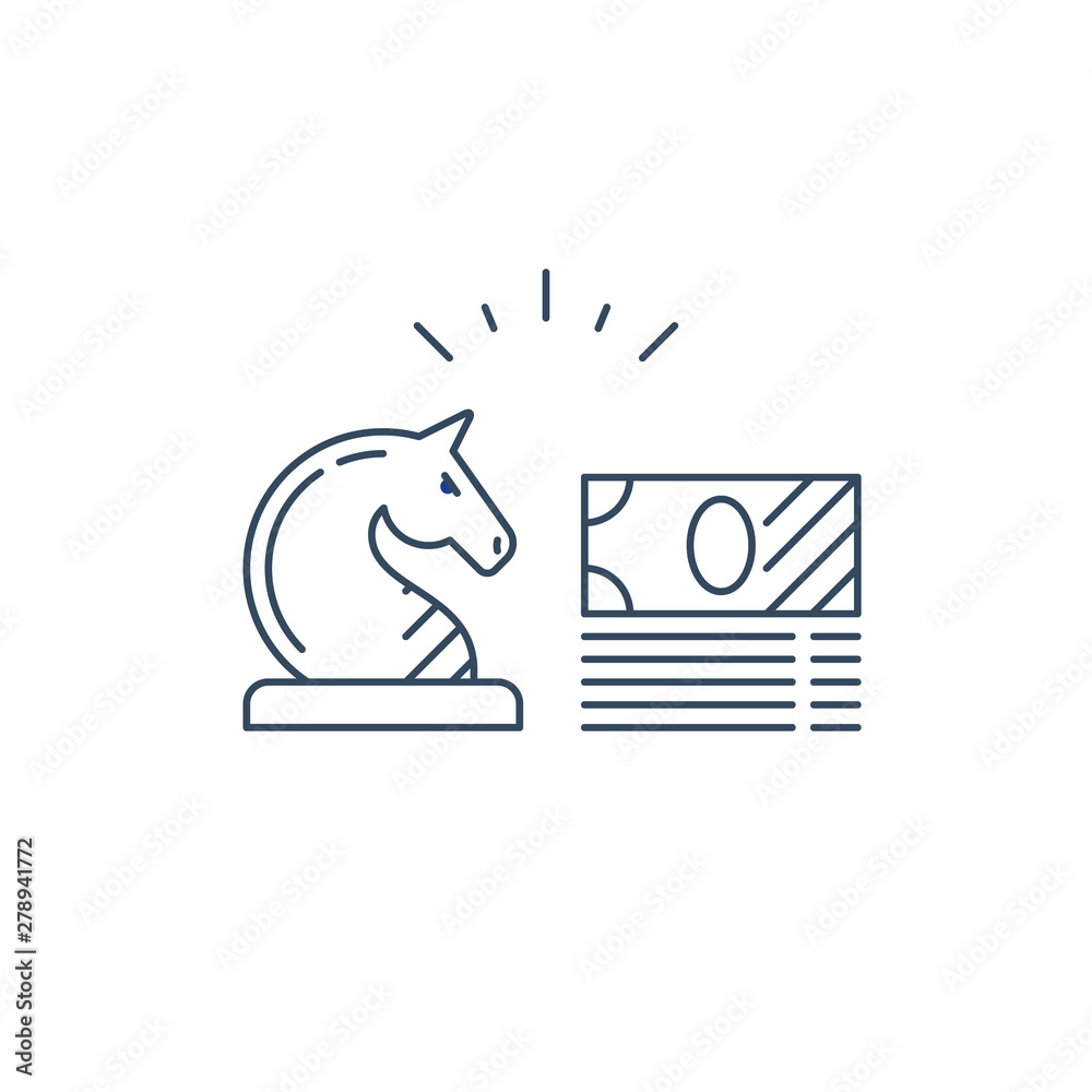 Audit services, financial consulting, money investment strategy idea, line icon Audit services, financial consulting, money investment strategy idea, line icon
