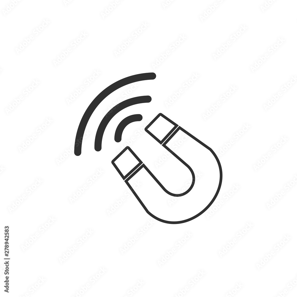 Magnet icon template color editable. Magnet symbol vector sign isolated on white background. Simple logo vector illustration for graphic and web design.