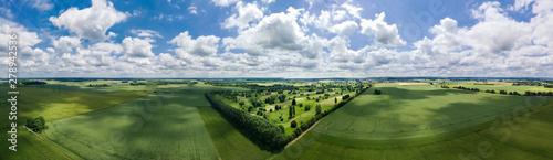 Obraz na plátně Drone view of a golf course in Mennecy Chevannes France