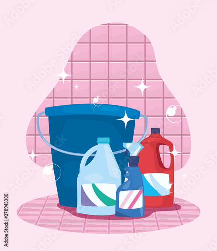 cleaning products and supplies design