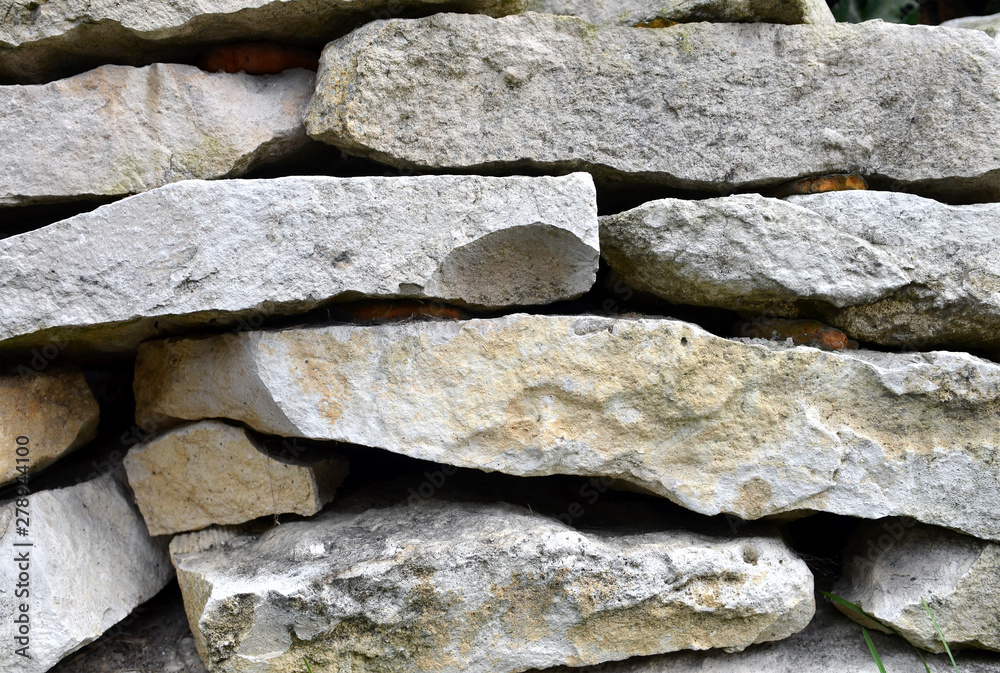 Texture and surface of wall by white stone Texture and surface of wall by white stone