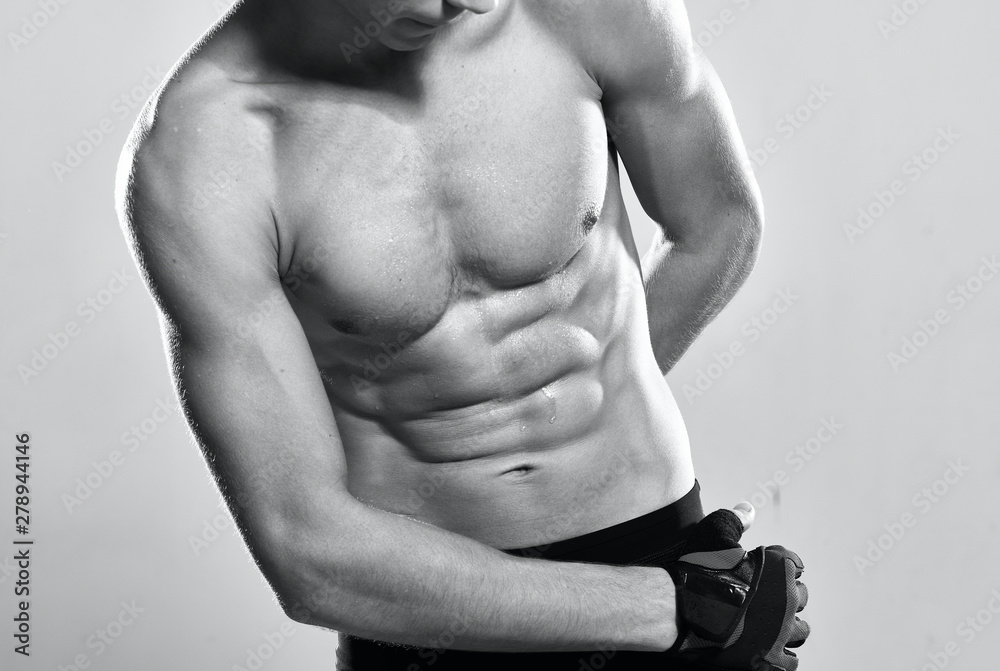 Naklejka premium muscular man with naked torso