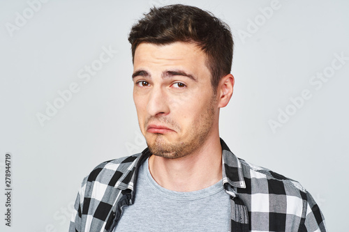 portrait of young man isolated on white background