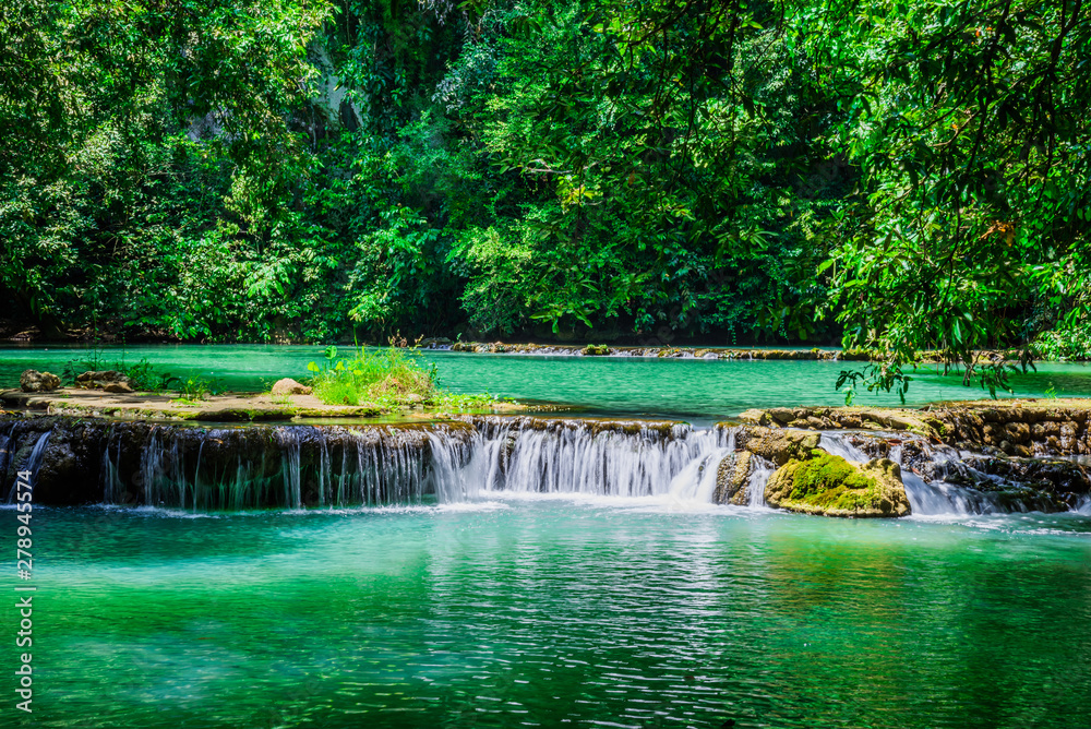 Landscape Waterfall Than Bok Khorani. (Thanbok Khoranee National Park) travel nature trail In the moist forest. Nature Study. Attractions. Thailand. Landscape Waterfall Than Bok Khorani. (Thanbok Khoranee National Park) travel nature trail In the moist forest. Nature Study. Attractions. Thailand.