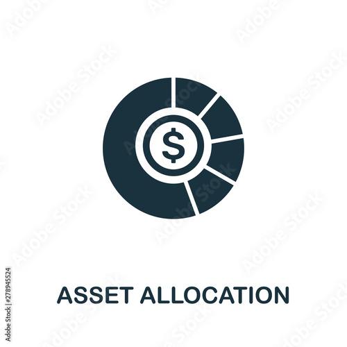 Asset Allocation vector icon symbol. Creative sign from investment icons collection. Filled flat Asset Allocation icon for computer and mobile