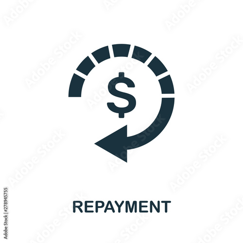 Repayment vector icon symbol. Creative sign from investment icons collection. Filled flat Repayment icon for computer and mobile photo