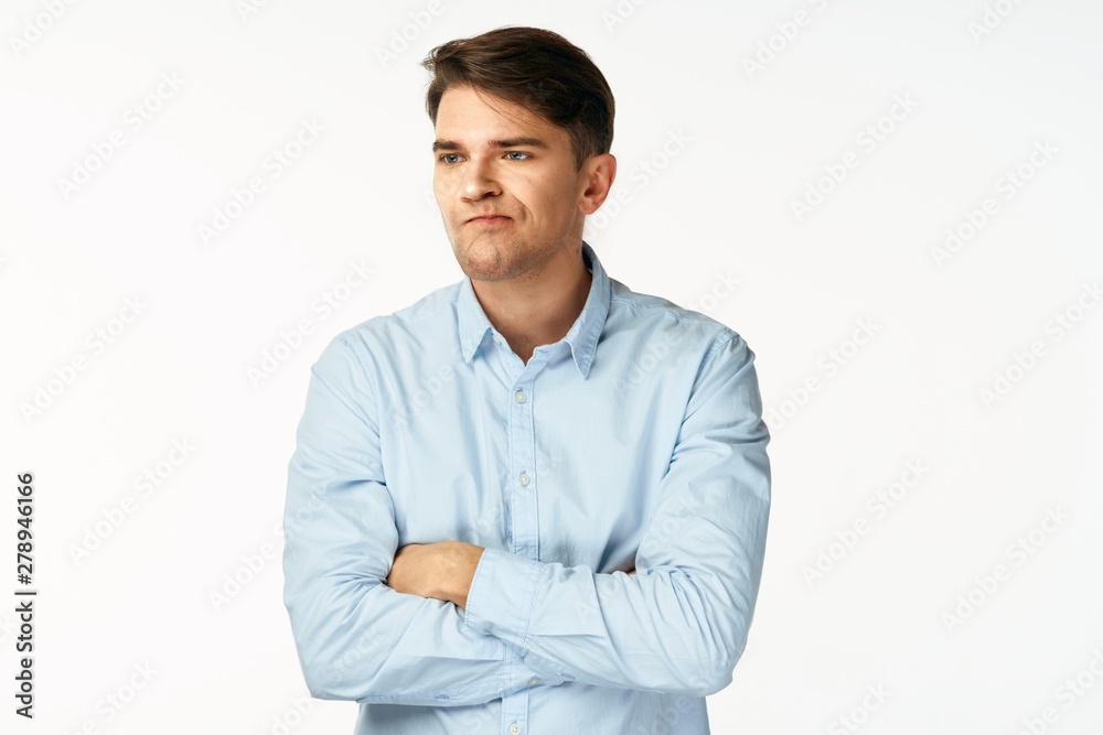 portrait of young man isolated on white background portrait of young man isolated on white background