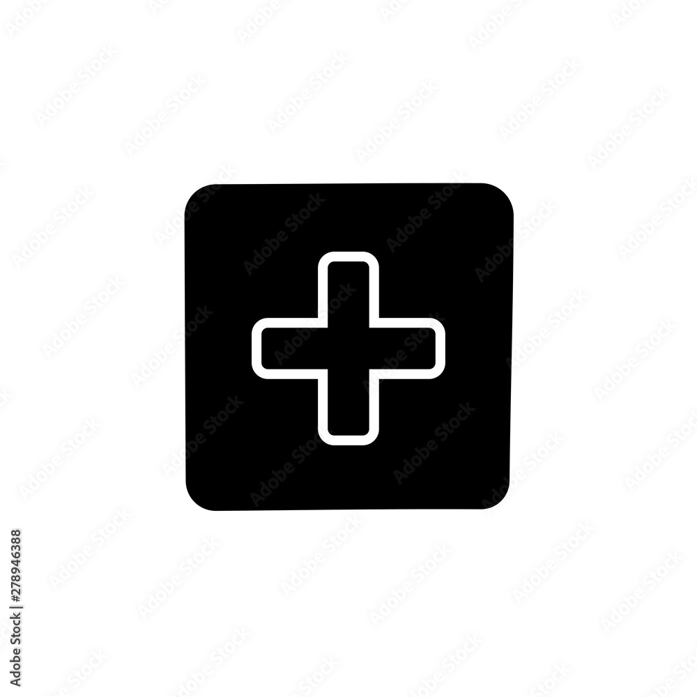Medical Plus icon. concept web buttons. vector illustration. Flat design style Medical Plus icon. concept web buttons. vector illustration. Flat design style