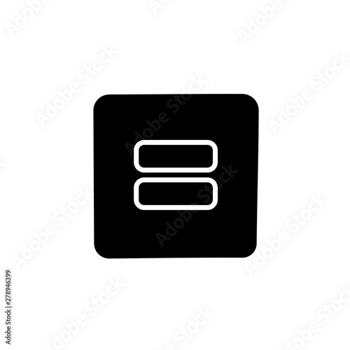 Sign equally black icon in circle .