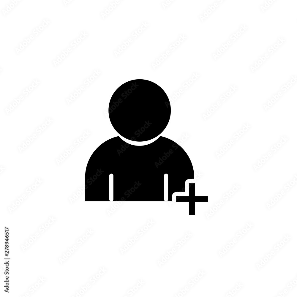 Add user simple black icon Add user simple black icon
