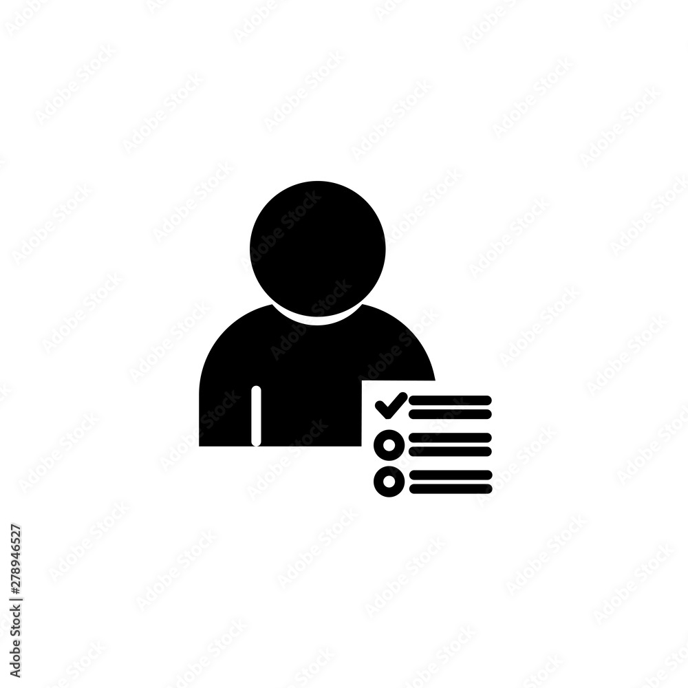 user checklist icon, service. One of set web icons user checklist icon, service. One of set web icons