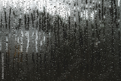 Raindrops on a window glass