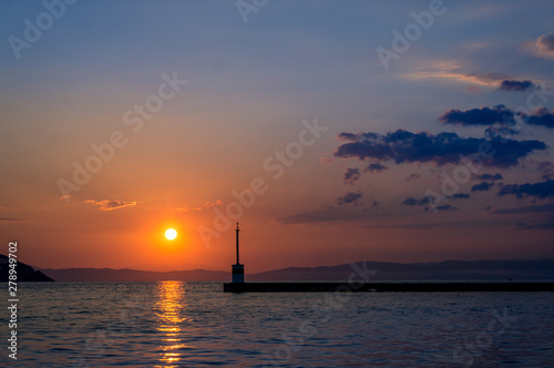 Sunset in the sea port © Ivan Zivkovic