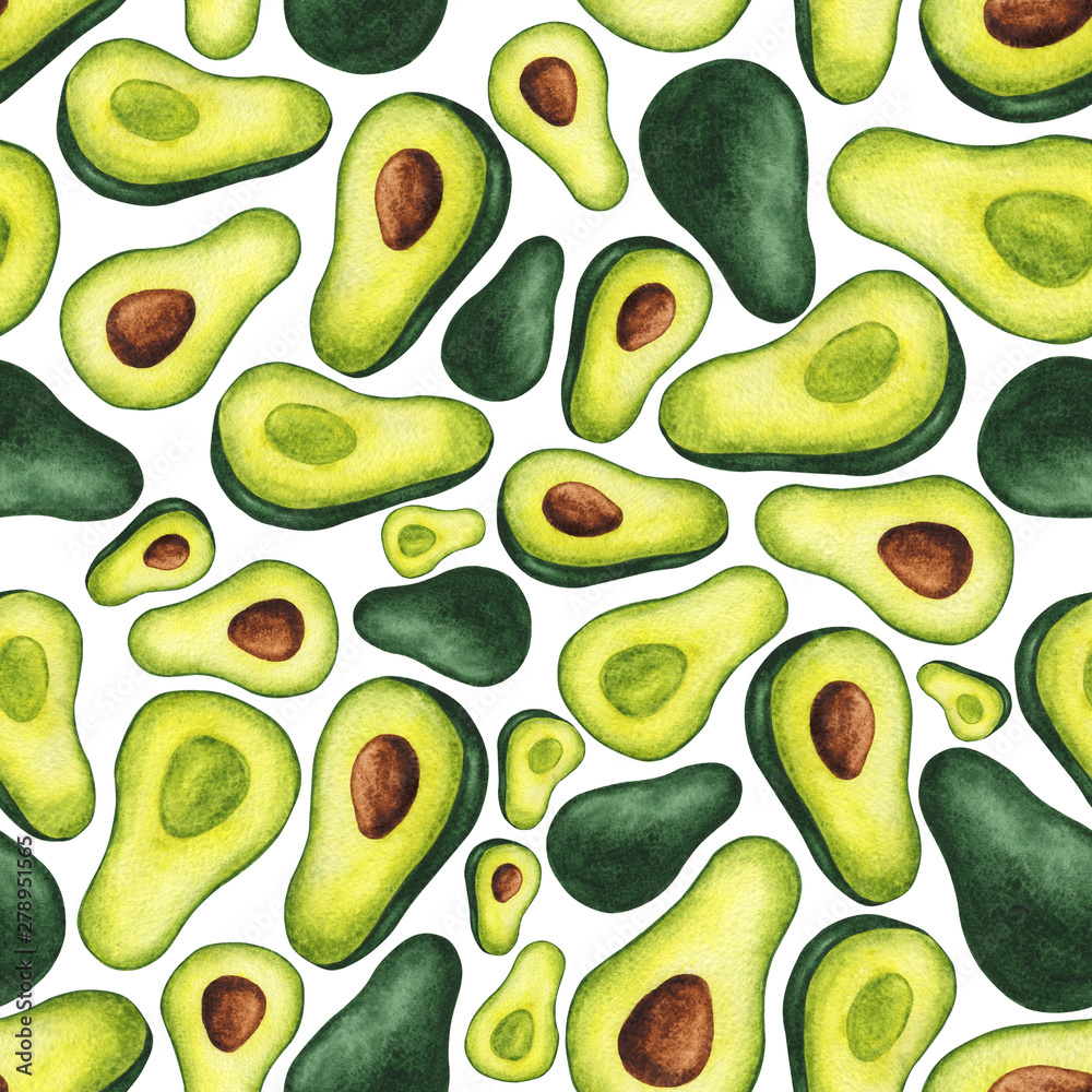 pattern of watercolor avocado 1 pattern of watercolor avocado 1