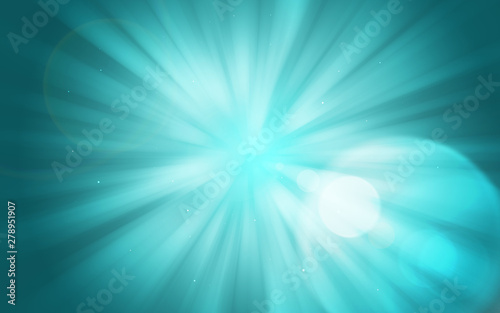 Dark Cyan sparkle rays with bokeh abstract elegant background. Dust sparks background.