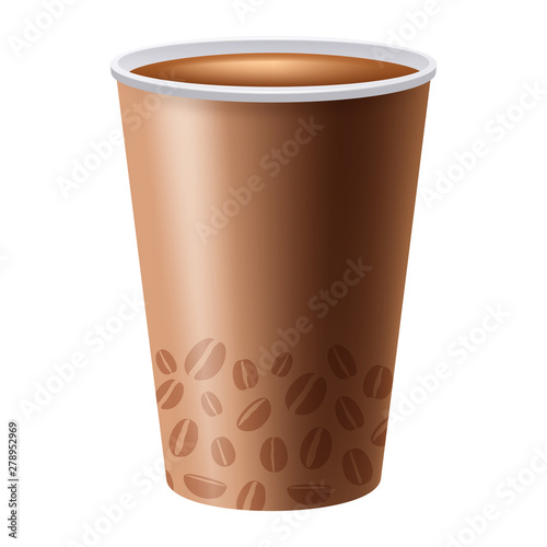 Cardboard cup of coffee without a lid © Иван Чорный