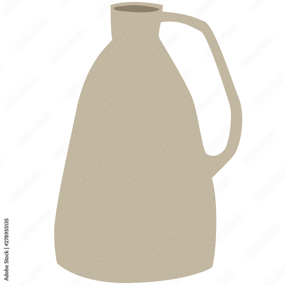 Trendy illustration of ceramic tableware on the white isolated background. Trendy illustration of ceramic tableware on the white isolated background.