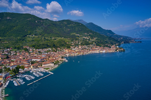Wallpaper Mural Aerial photography with drone. Panoramic view of the center of Salo on Lake Garda, Italy. Torontodigital.ca
