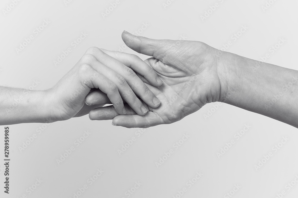 hands isolated on white background hands isolated on white background