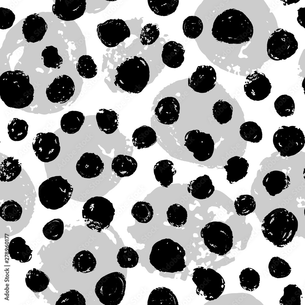 Grunge circles seamless pattern. Hand drawn paint brush. Grunge circles seamless pattern. Hand drawn paint brush.