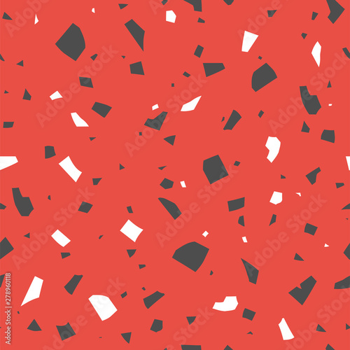 Classic italian terrazzo, seamless pattern. Vector abstract texture.