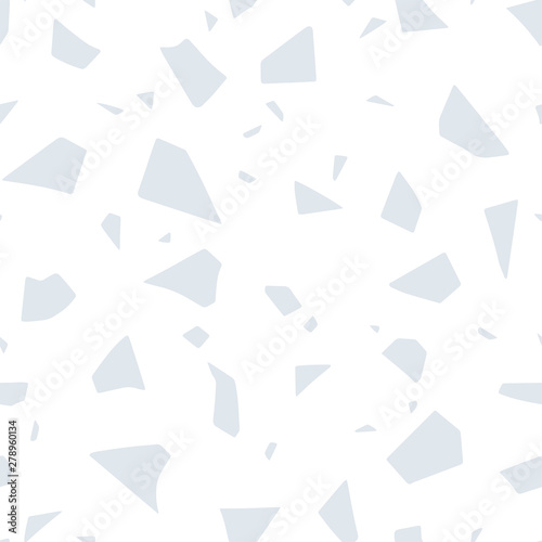 Abstract seamless pattern, Terrazzo flooring effect. Vector paper cut handcrafted pastel texture.
