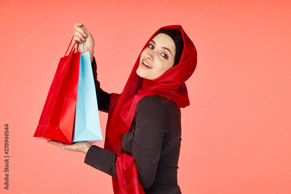 young woman with shopping bags young woman with shopping bags