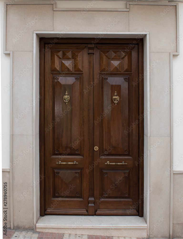 Elegant Exterior Vintage Double Wooden door