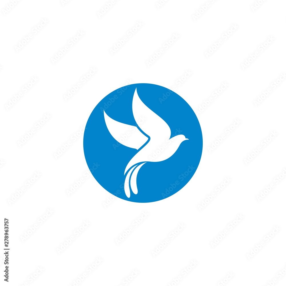 Dove logo template vector icon illustration Dove logo template vector icon illustration