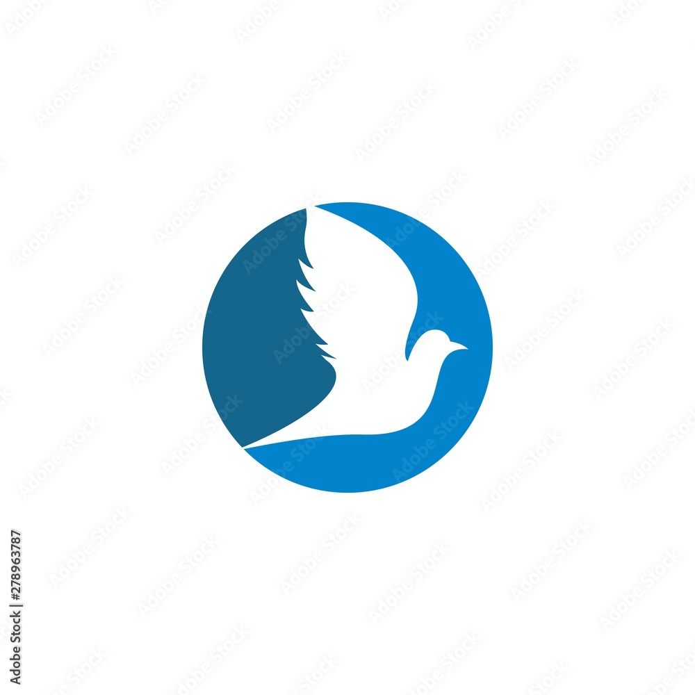 Dove logo template vector icon illustration Dove logo template vector icon illustration