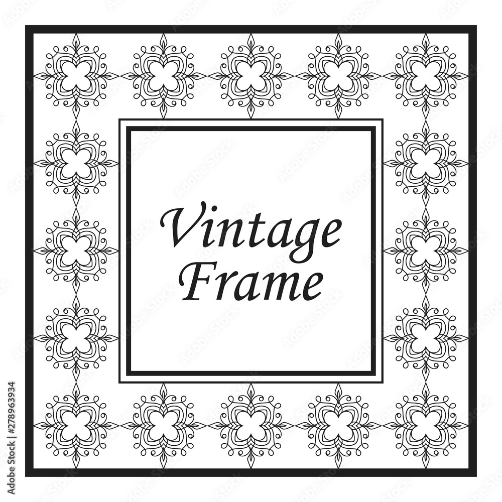 Decorative frame and border in rectangle proportions. Retro vintage ornamental modern art deco luxury element for design. Decorative frame and border in rectangle proportions. Retro vintage ornamental modern art deco luxury element for design.