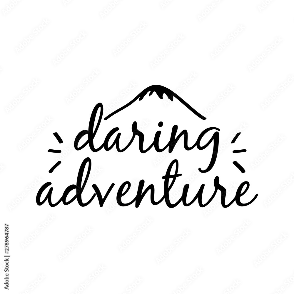 Fototapeta premium travel adventure calligraphy messsage font