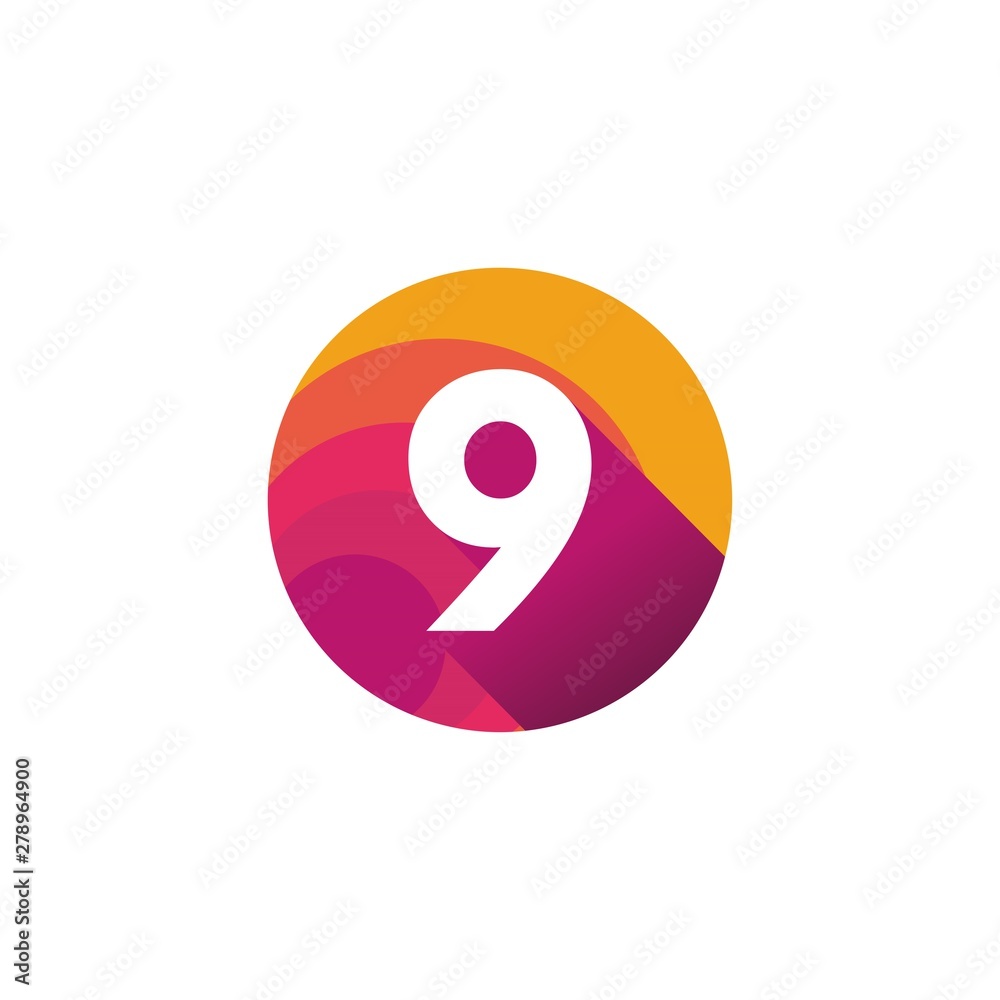 Colorful Number Logo Inspirations Template Colorful Number Logo Inspirations Template