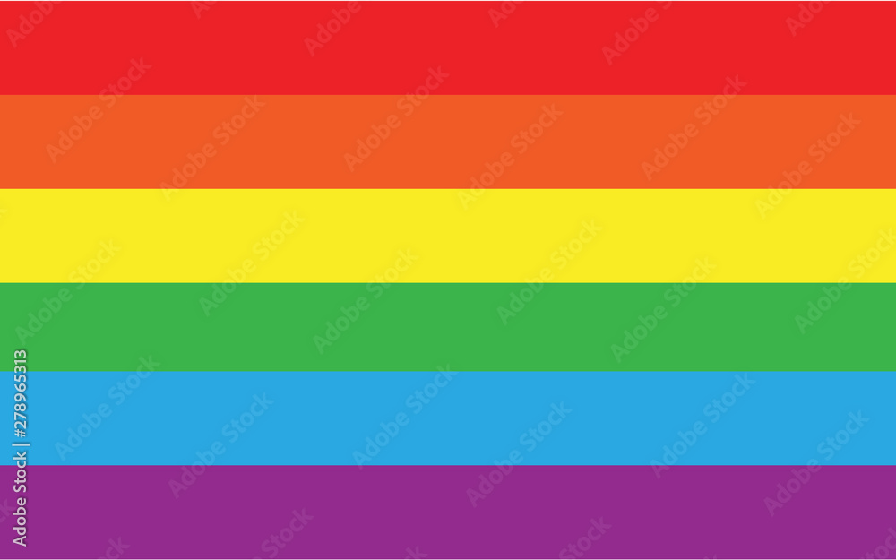 Vector lgbt pride rainbow flag