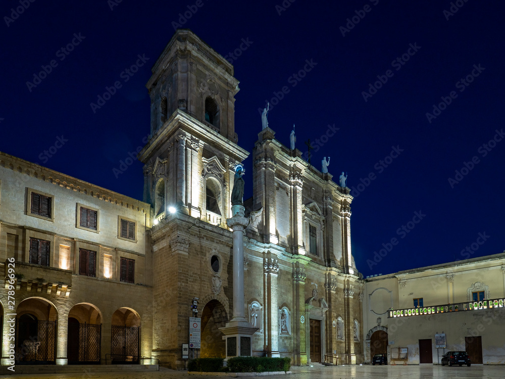 The Brindisi Duomo Cathedral on the Piazza Duomo, Brindisi, Apulia, Italy June 2019