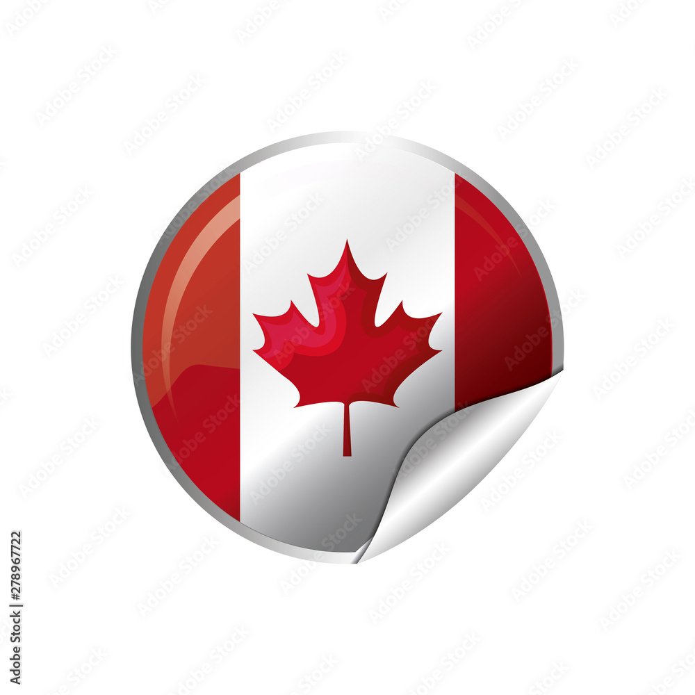 flag of canada in shape circle flag of canada in shape circle