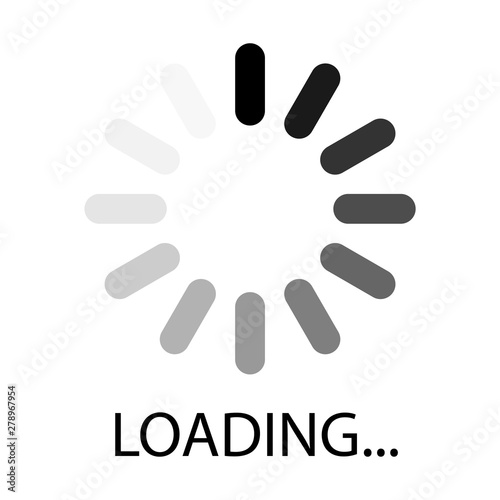Loading icon, logo isolated on white background