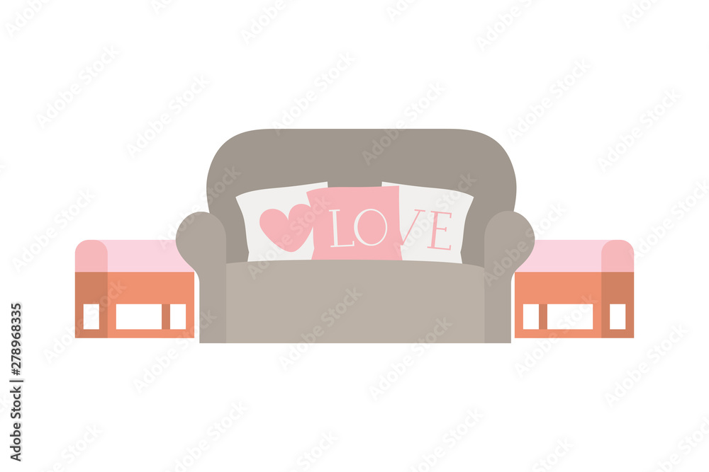 comfortable sofa in living room with white background comfortable sofa in living room with white background