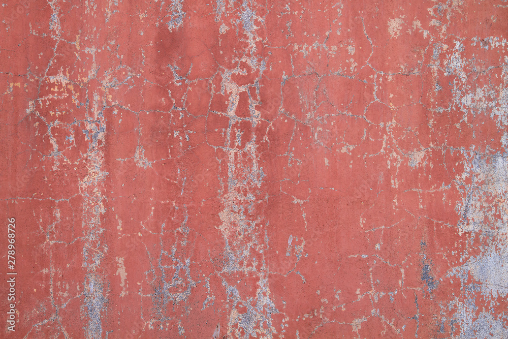 Old distressed red wall background or texture Old distressed red wall background or texture