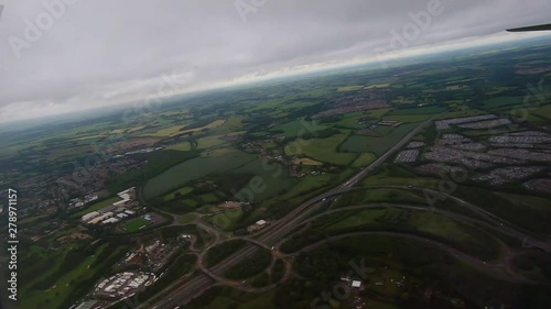 Airplane Take Off From Stansted Airport. photo